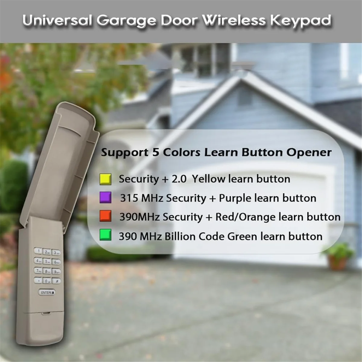 AAA87 para teclado e conjunto remoto de abridor de porta de garagem (940EV-P2 e 953EV-P2) Segurança + 2.0 MyQ, 1993 para presente