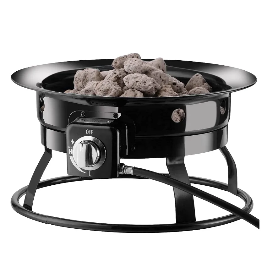 

Hot Sale Backyard Smokeless Gas With Lava And Automatic Piezoelectric Igniter Portable Propane Fire Pit