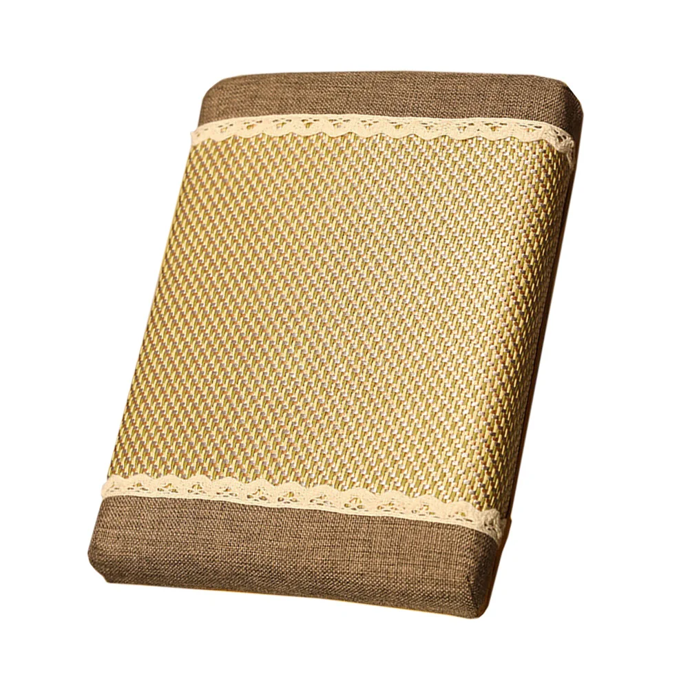 

Breathable Chair Pad Summer Cool Cushion Linen Material Cooling Seat Mat for Study Driving Travel Sweat Absorbing Function