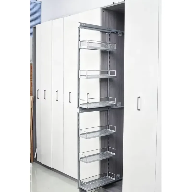 Modern high-type kitchen cabinet side L-shaped 6-layer adjustable height environmental protection large-capacity storage
