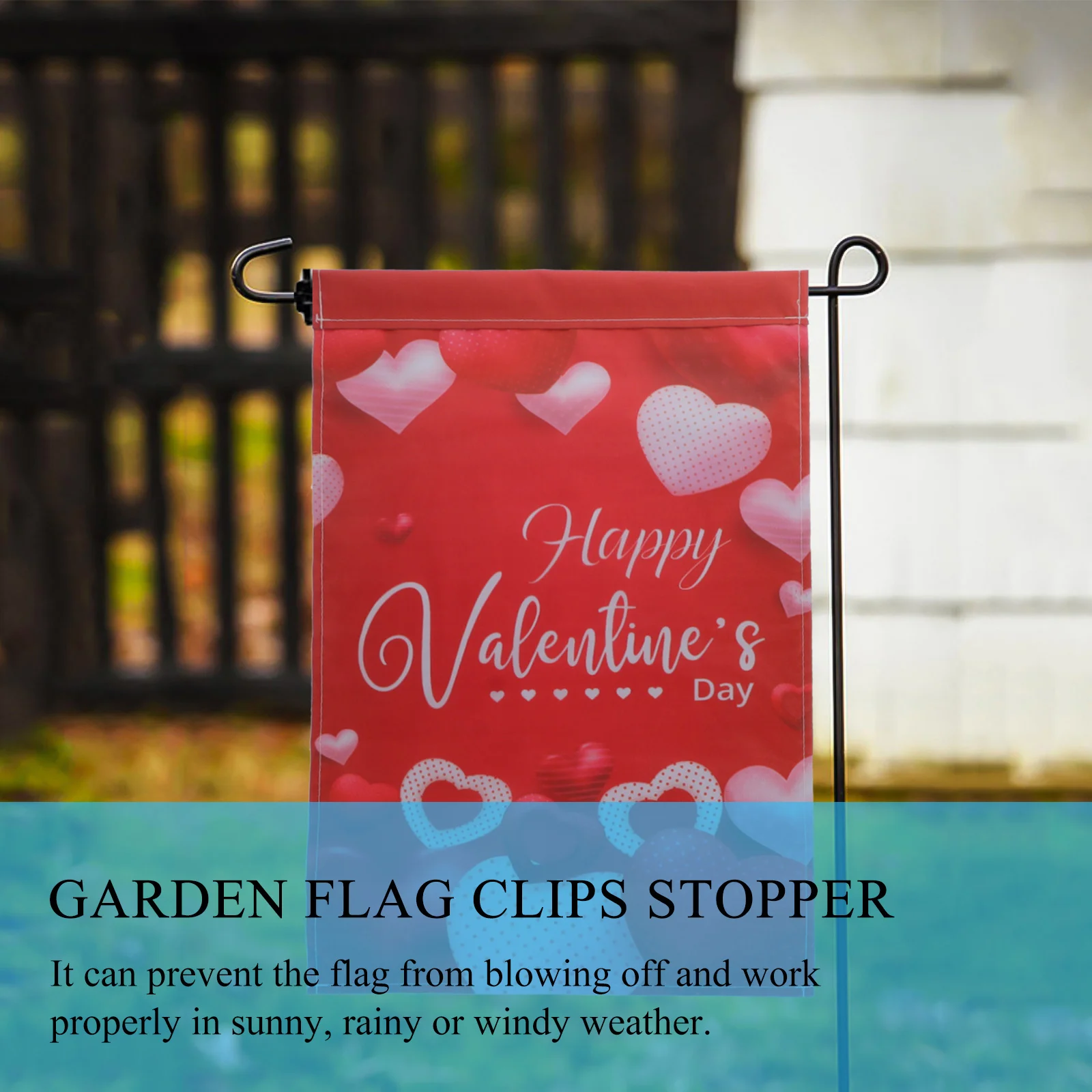 

20Pcs Garden Flag Stopper Clips Plastic Bracket Accessories Durable Weather Resistant Fix Outdoor Flags Sturdy