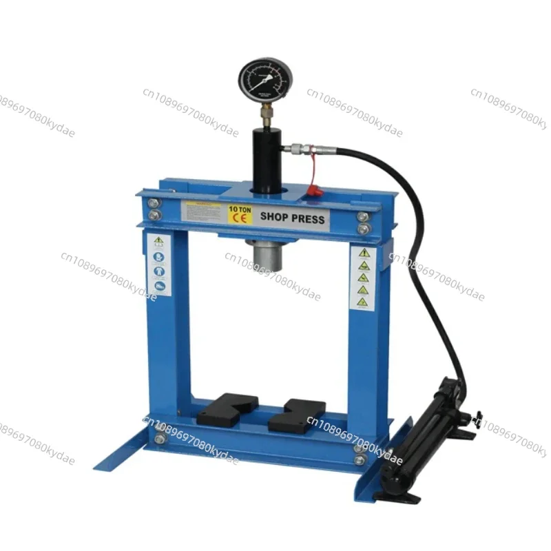 10T/12T Manual Hydraulic Shop Press with Gauge Portable Car Repair Press Machine Pads