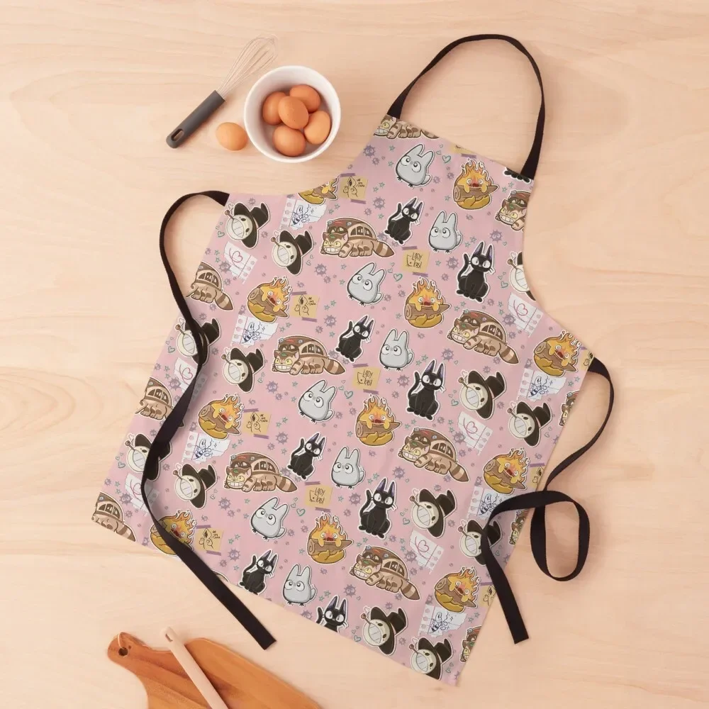 

Ghibli Dreams Apron Woman Kitchens Goods For Home And Kitchen Chef Uniform Woman Chef Accessory Apron