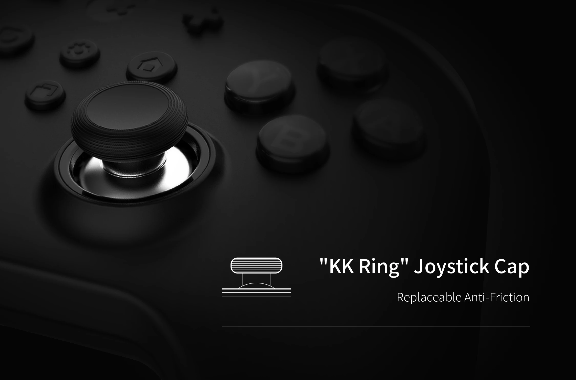 GuliKit Bluetooth-Spielcontroller mit TMR-Joystick und Hyperlink 2 Adapter für Windows/Switch 2/Steam Deck/iOS/macOS – Detail 3