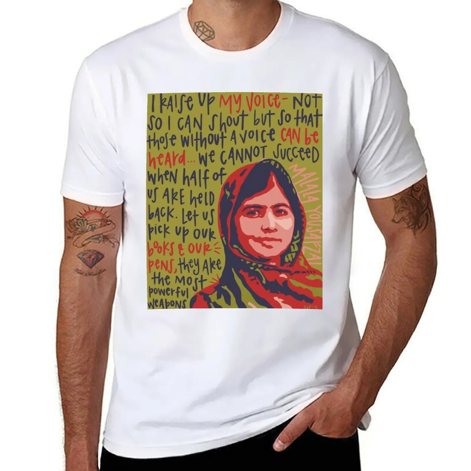 

Malala Yousafzai T-Shirt man t shirt summer t shirts for man graphic tees T-Shirt
