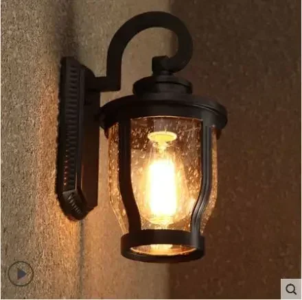 

Creative Garden Balcony Lights American Retro Rainproof European Aisle Outdoor Courtyard Wall Lights
