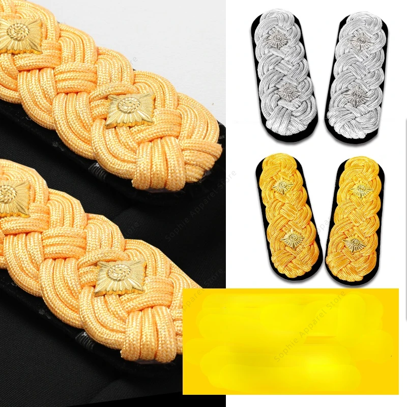 Épaulettes de sécurité, sangle en étoile en métal, décor de vêtements, uniforme de sécurité, accessoires de planche d'épaule, Badges à nœud, 1 paire