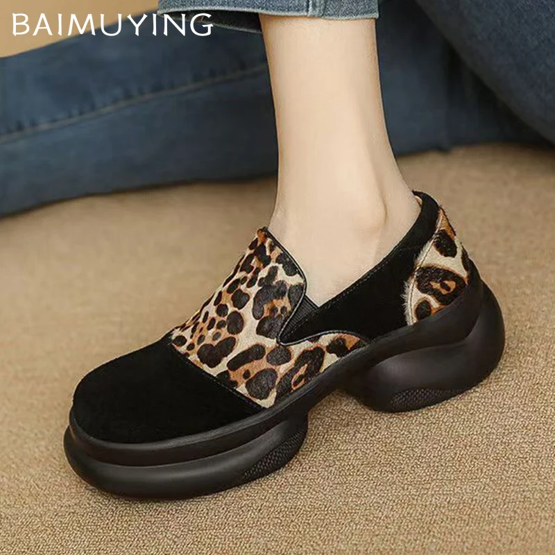 Platform Women Loafers Shoes Mid Heels Designer Casual Shoes Autumn Fashion Shoes 2024 Trend New Brand Walking Chaussures Femme