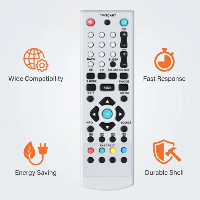 Replacement Remote, Perfect Match for Bush LCD19W016HD LCD32 GTVL19W17HD 11LCD15DVB T628T638 LCD Television Models
