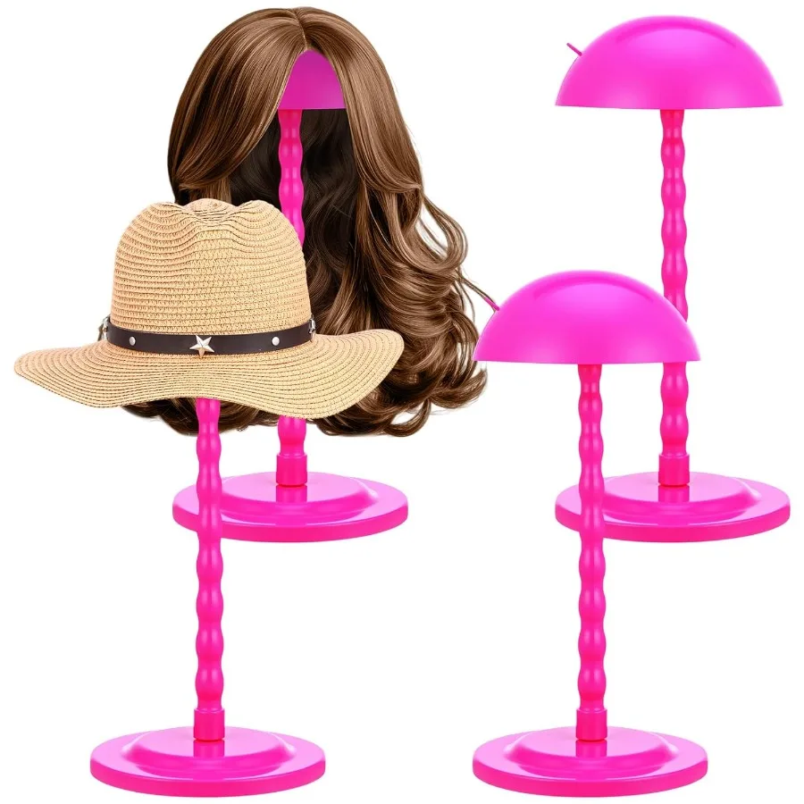 

4-х шт. Подставка для головы парика для демонстрации нескольких париков Голова манекена 13,8 дюйма Портативная стабильная нескользящая подставка для шляпы Дорожный парик H