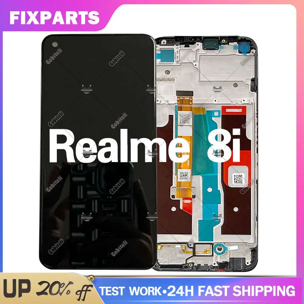 

6.6'' Tested LCD For OPPO Realme 8i RMX3151 LCD Display Touch Screen Replacement Digitizer Assembly For Realme8i LCD With Frame