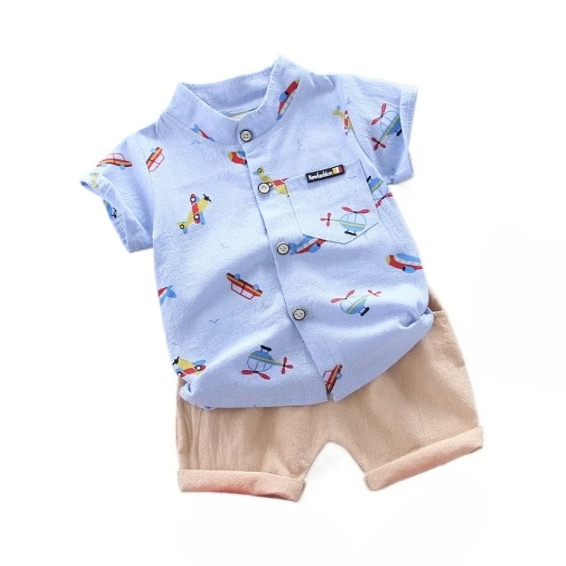 

New Summer Baby Boy Clothes Set Children Short Sleeved Shirt Shorts 2Pcs/Set Kids Clothing Infant Casual Costume Toddler Outfits