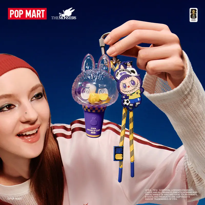 

Official Authentic Pop Mart The Monsters Fifa Collab Series Mini Light Pendant Blind Box Cute Bag Keychain Car Decoration Toys