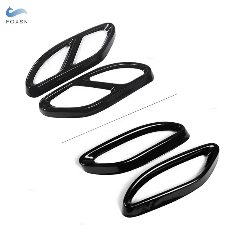 For Mercedes Benz A B C E GLC GLE GLS Class W212 W213 X253 C207 W205 W176 W166 X166 Car Tail Muffler Exhaust Pipe Output Cover