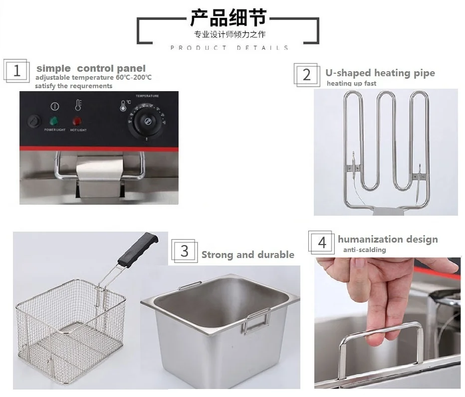 FryerHousehold Electric Deep Fryers Dual 16L Basket, Erictronic Deep Deep Fryer For Tamales Products And Taco
