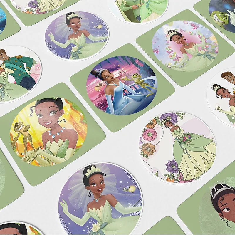 

The Princess and The Frog Round Stickers Decals for Laptop Pad Phone Luggage Water Bottle Skateboard Fridge Kids Birthday Party