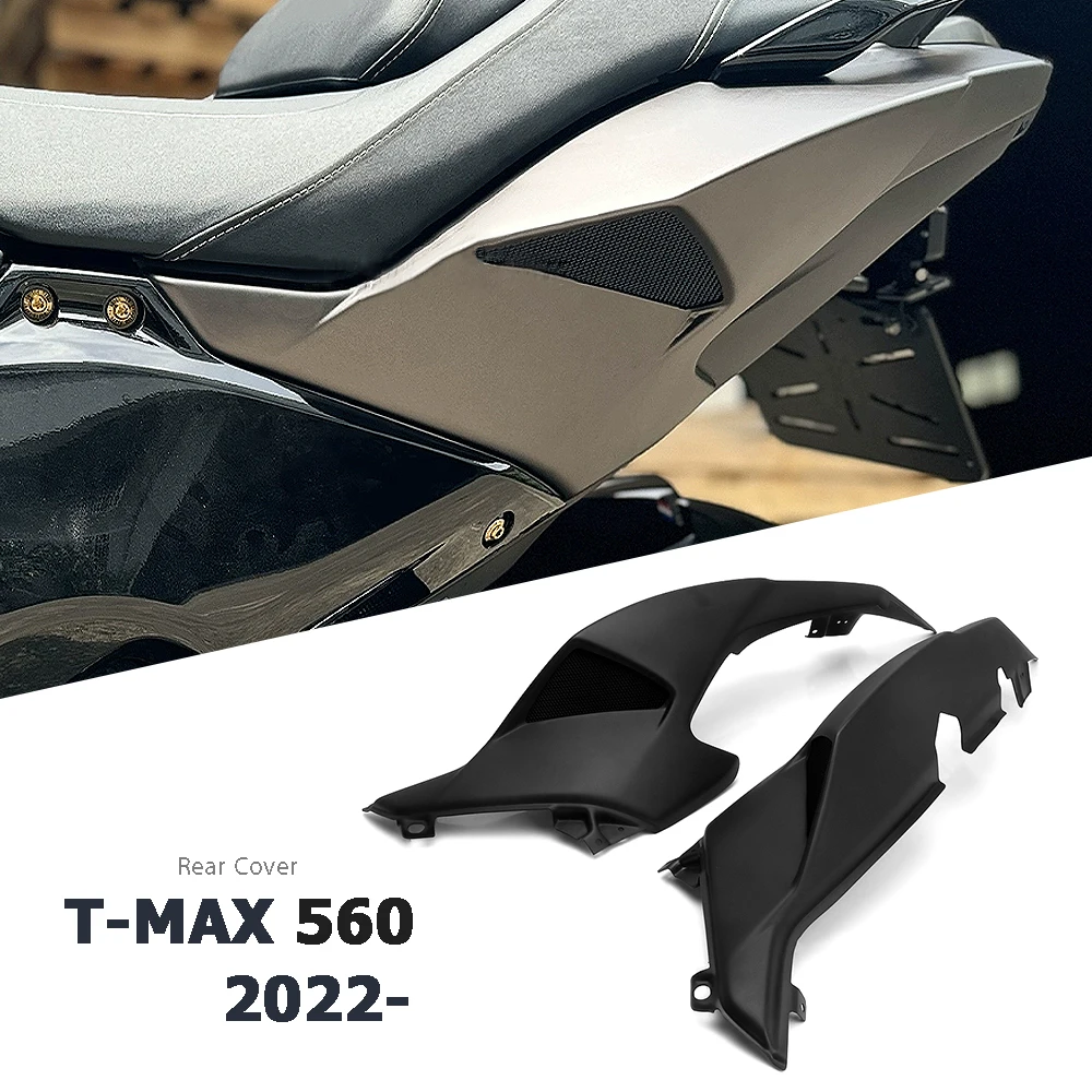 Para yamaha T-MAX560 T-MAX 560 tmax560 tmax 560 2022 2023 2024 motocicleta preto tampa lateral traseira painel protetor decorativo