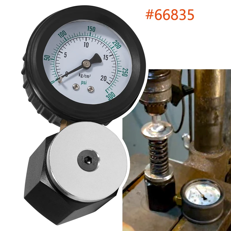 66835 Universal Mini Valve Spring Tester 0-300 Psi and 0-20 Kg/cm2 ,Quick & Easy Way to Check Valve Spring Pressure