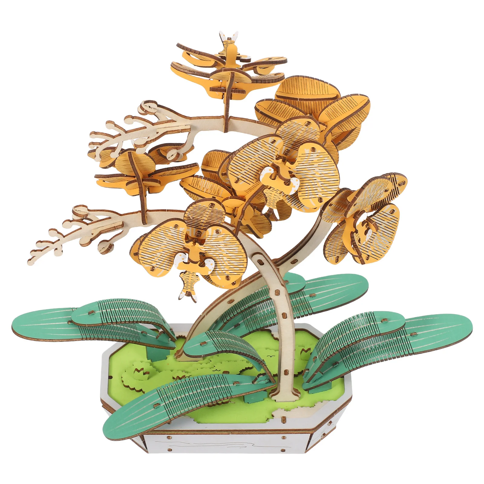 Creative Wooden Puzzle Friendly DIY Craft Set Unique Floral Arrangement Gift Idea for Home and Office Decor