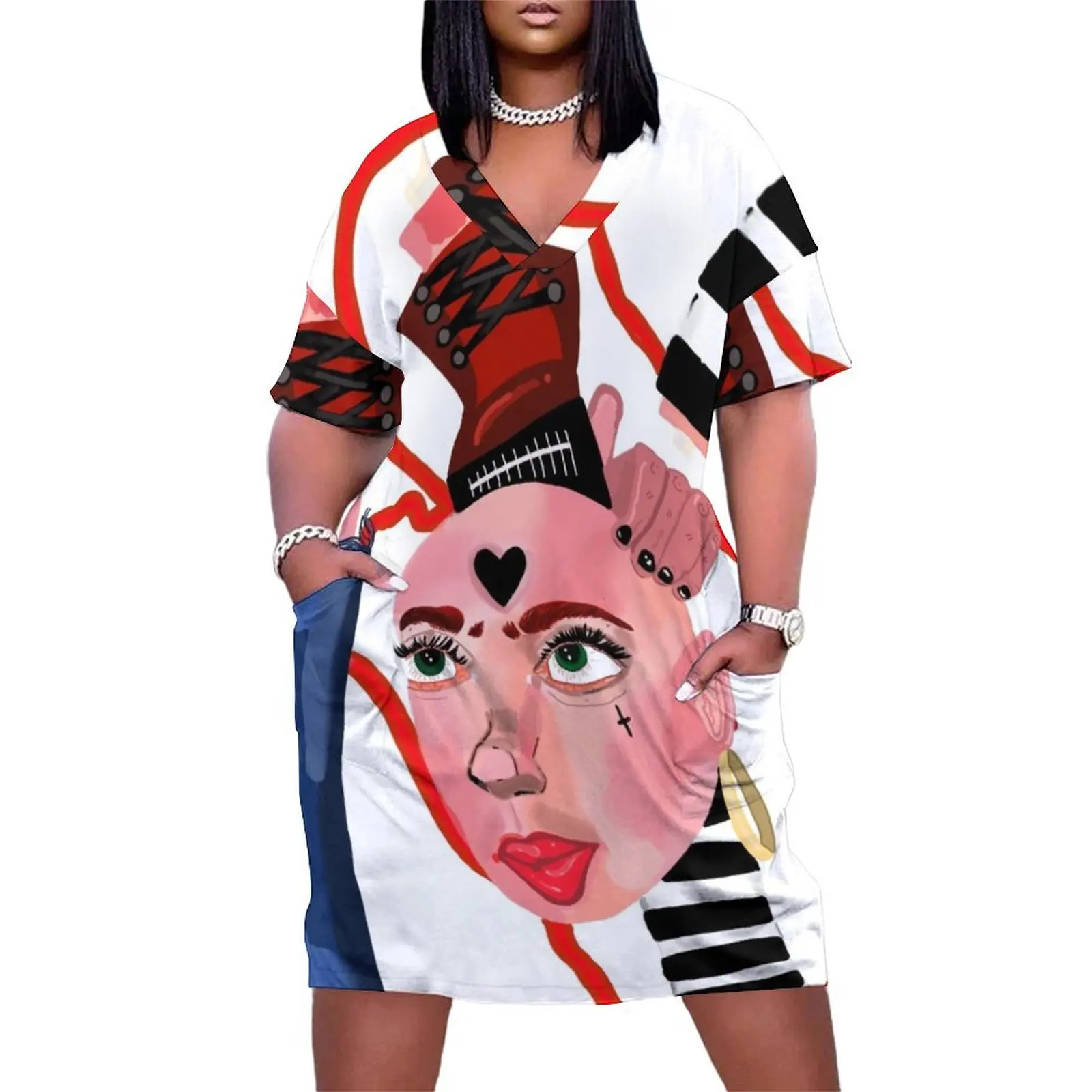 crying in the yellow taxi Loose Pocket Dress dress summer evening dress women