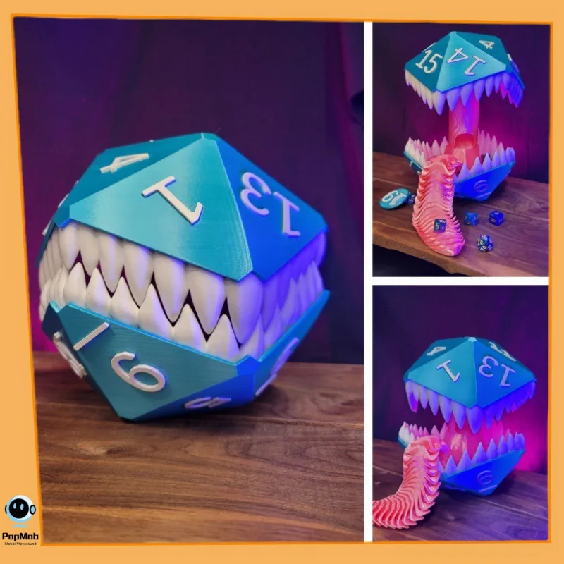 

3D-Printed Dice Tower Fold-Down Dice Roller Felt-Lined Tray Tabletop RPG Game Accessory Geek Home Deco Drop-Ship Ready