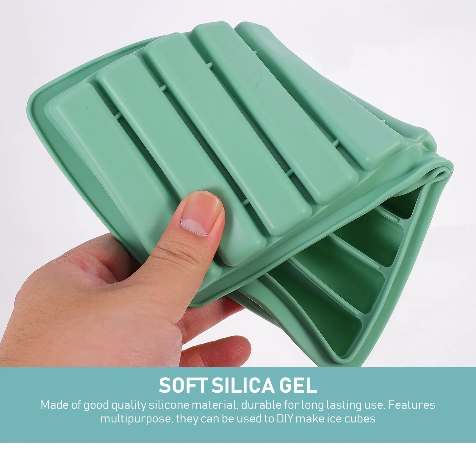 

Силиконовая форма для льда (1 шт.), в форме бара, штабелируемая, с крышкой, для легкого извлечения кубиков, для дома, кухни, коктейлей, соков