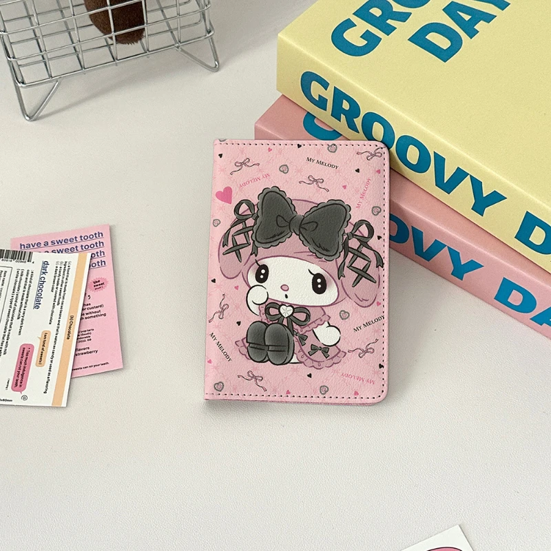 hello kitty Sanrio my melody Melody passport card holder female protective cover document storage bag holder luxury passport