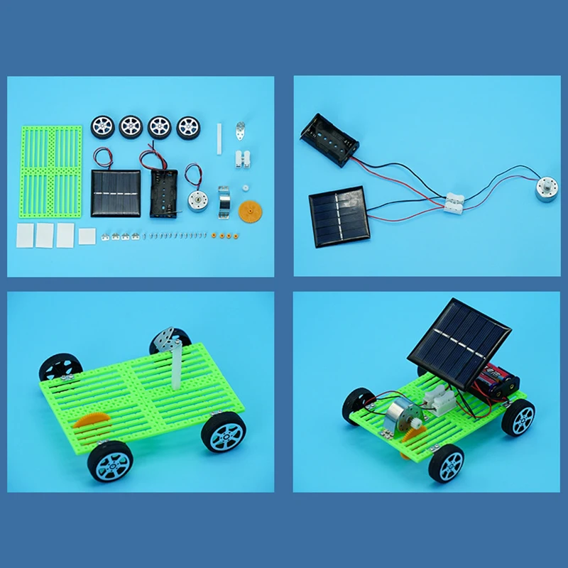 Kit de matériel de bricolage fait à la main pour enfants, technologie de voiture solaire créative, petite production, expériences scientifiques, jouet d'inKR