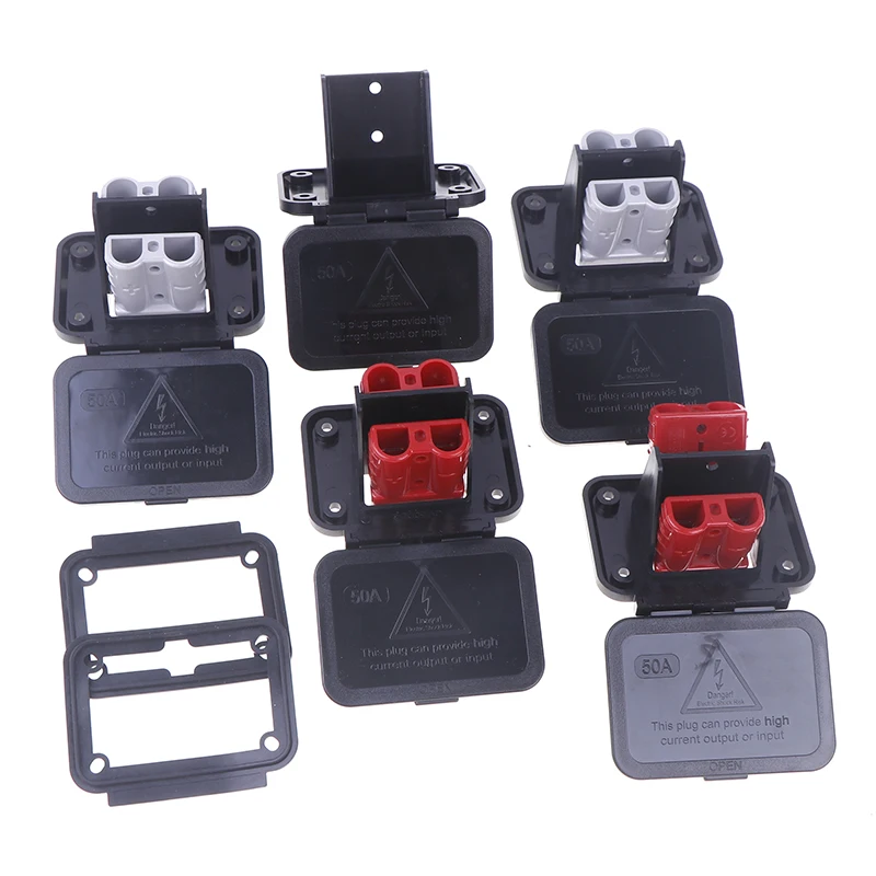 1Set 50A Battery Quick Connect Disconnect Connector 6 To 12 Gauge Battery Disconnect Battery Cable Connector With Waterproof Pad