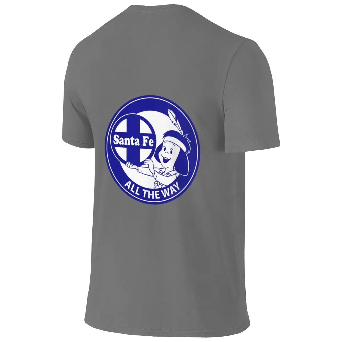Santa Fe Railway Lil Chief All The Way Blue Clean Slim Fit Reversible T-shirt Simple Commuting Versatile Colors Women's T-shirts