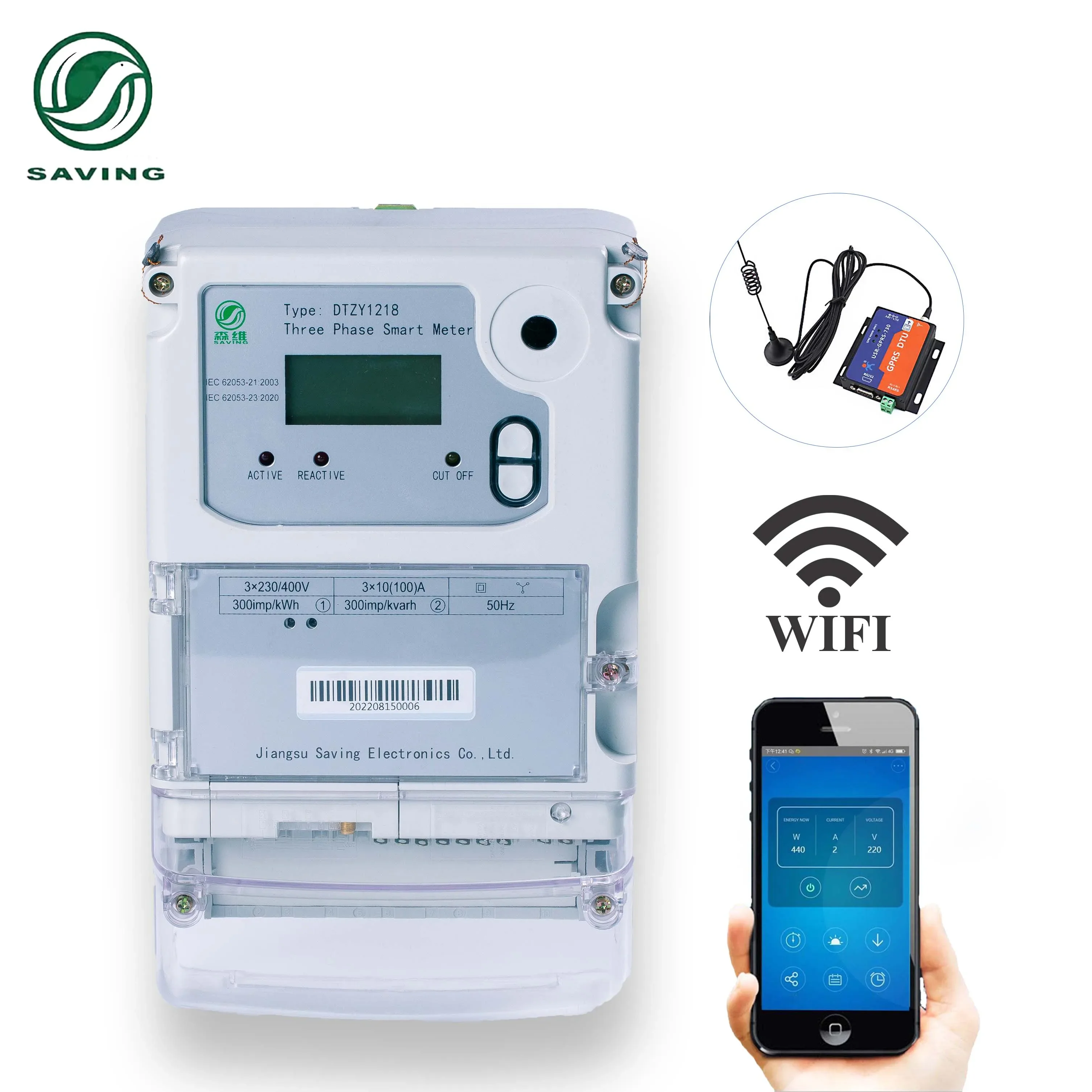 Single Three-Phase Analog KWH Meter 0 Watt Hour RS485 5A RS232 IoT Function LCD Display Wireless Energy Meter Energy Meters