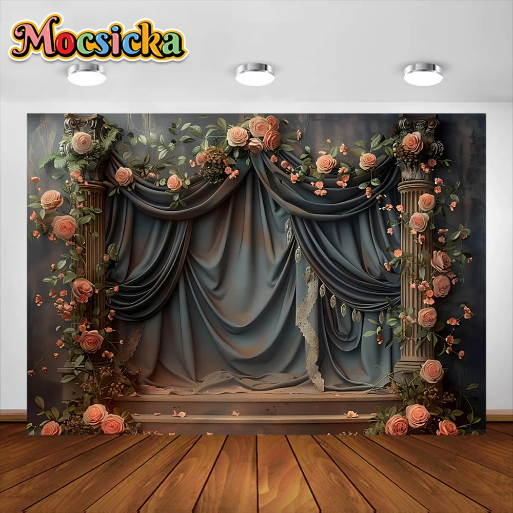 Abstrakte Retro-Fotografie Hintergrund Blumen Garten zimmer Party Dekoration liefert Familie Baby Porträt Hintergrund Studio Requisiten