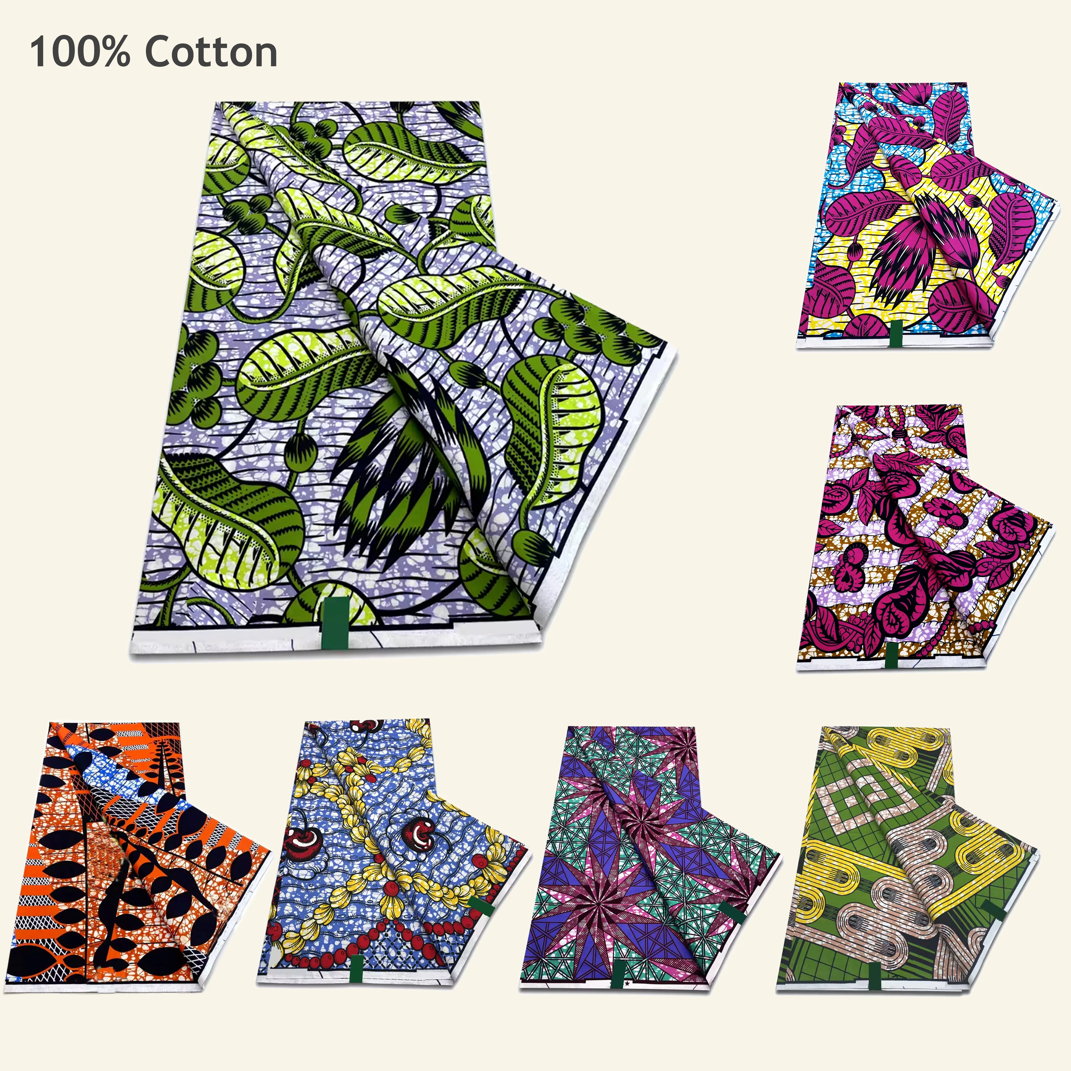 

Мягкая африканская восковая ткань Parne Spuer, 100% чистый хлопок, Анкара, оригинальный дизайн, гарантия 2025 года для домашнего декора и одежды