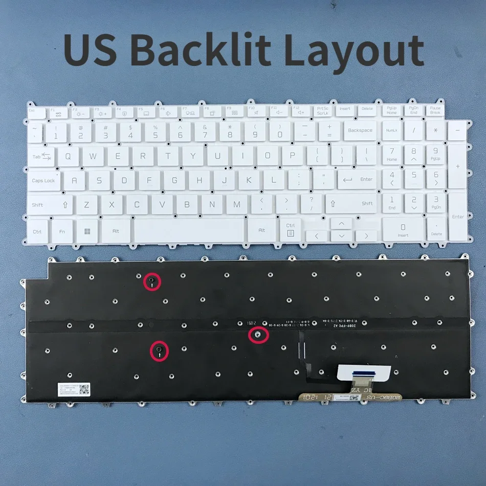 US Backlit Keyboard For LG Gram 17Z90P 17Z90P-G 17Z90P-K 17Z90P-N .APB7U1 17Z90P-N.APS5U1 17Z90P-K.AAB8U1 17Z95P Series