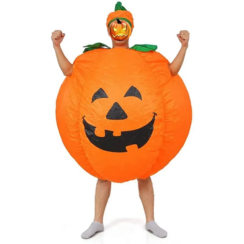 Cosplay Zucca di Halloween Costumi gonfiabili per feste Spettacolo teatrale per uomini adulti Donne Carnevale Natale Compleanno