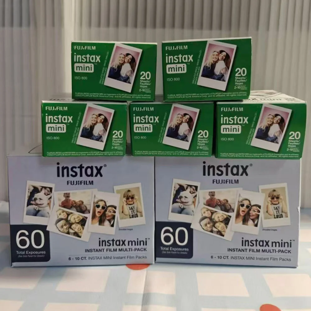 50/60/80 Sheets Classic Fujifilm Instax Mini Film White Edge Mini 12 11 9 7s 90 SP-2 LINk LiPlay EVO Instant Camera Film Paper