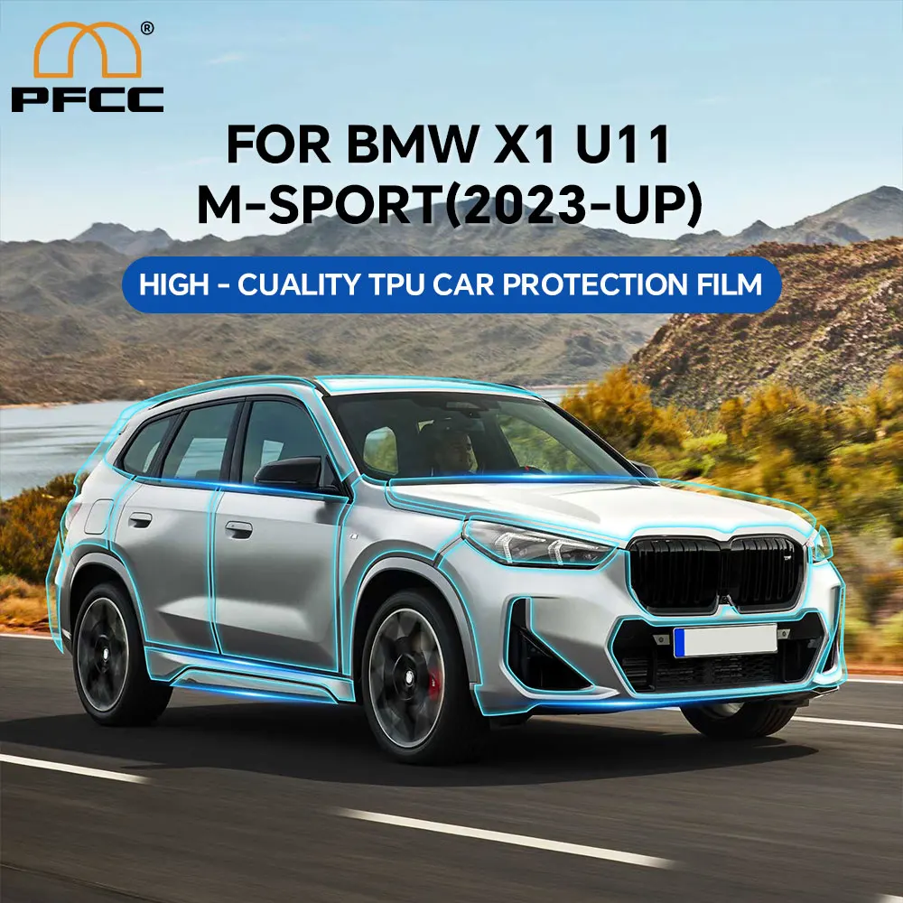 for BMW X1 U11 M Sport 2023 PPF Pre Cut Car Paint Protection Film Clear Kit Accessories Transparent Body TPU Original Accessorie