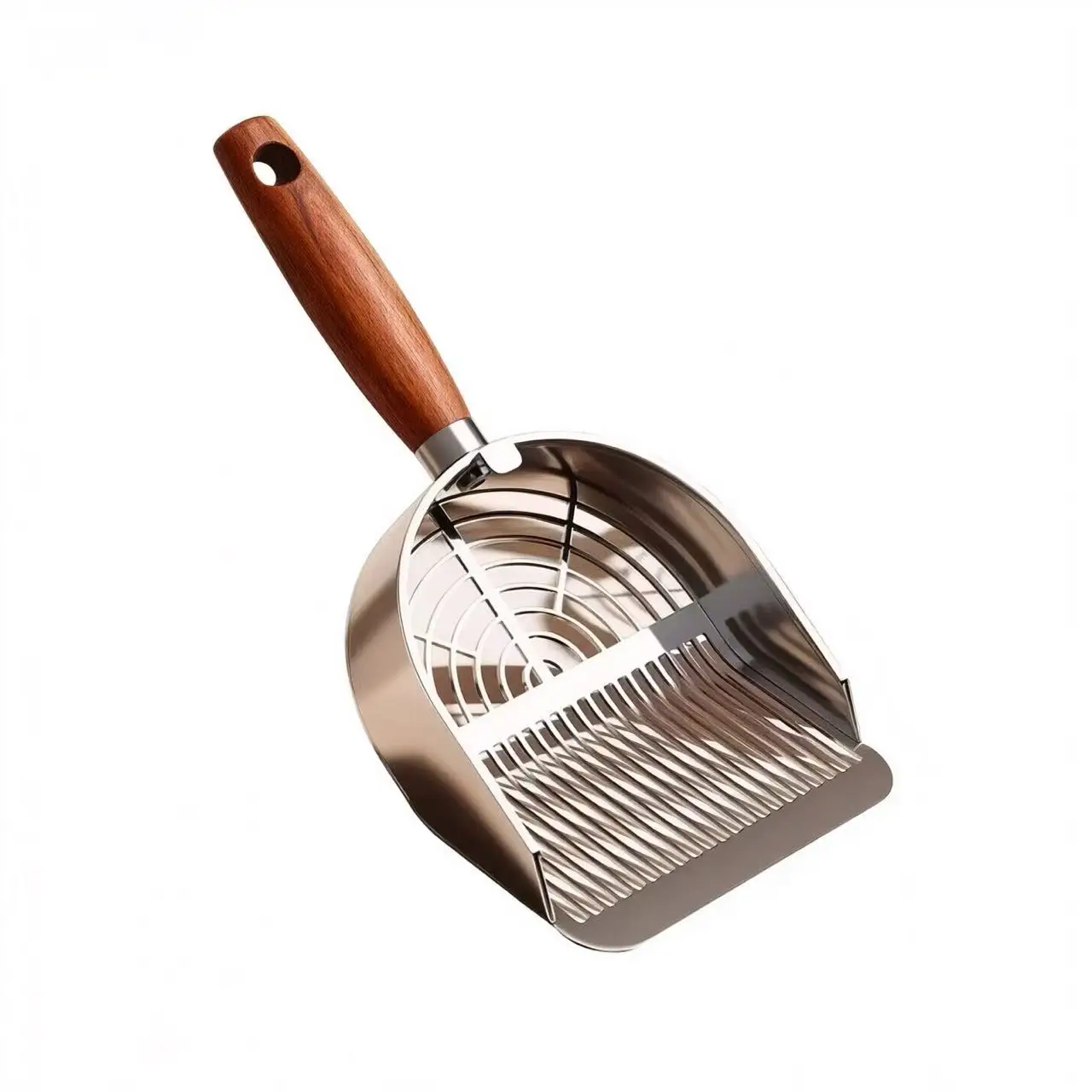 Stainless Steel Cat Litter Shovel, Fine Hole Thickened Long Handle Shovel, Cat Litter Hollowed Out Shovel, Pet Poop Scoop, Artif