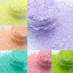 30 gramas macaron branco/rosa/verde/azul lantejoulas glitter para unhas tamanho misto flocos hexagonais resistentes a solventes lantejoulas macaron 3d 12 principais vendas conjunto lantejoula verde - №7