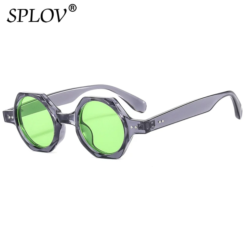 New Fashion Polygon Square Sunglasses Women Candy Color Round Lenses Eyewear Shades UV400 Men Sun Glasses Cool Driving Eyeglass