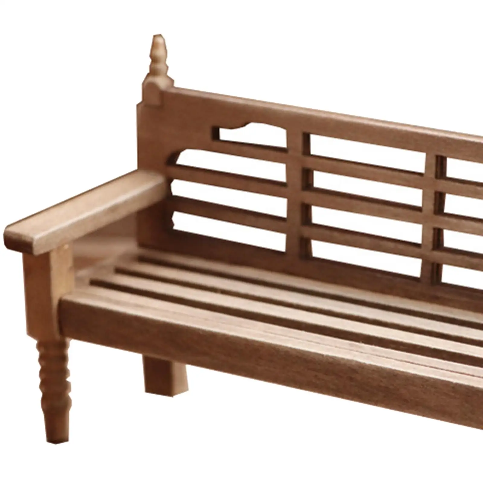 Miniature Wooden Bench for Dollhouse 1 12 Scale Handcrafted Settee Living Room Furniture Decor Accessory for Dolls House Display