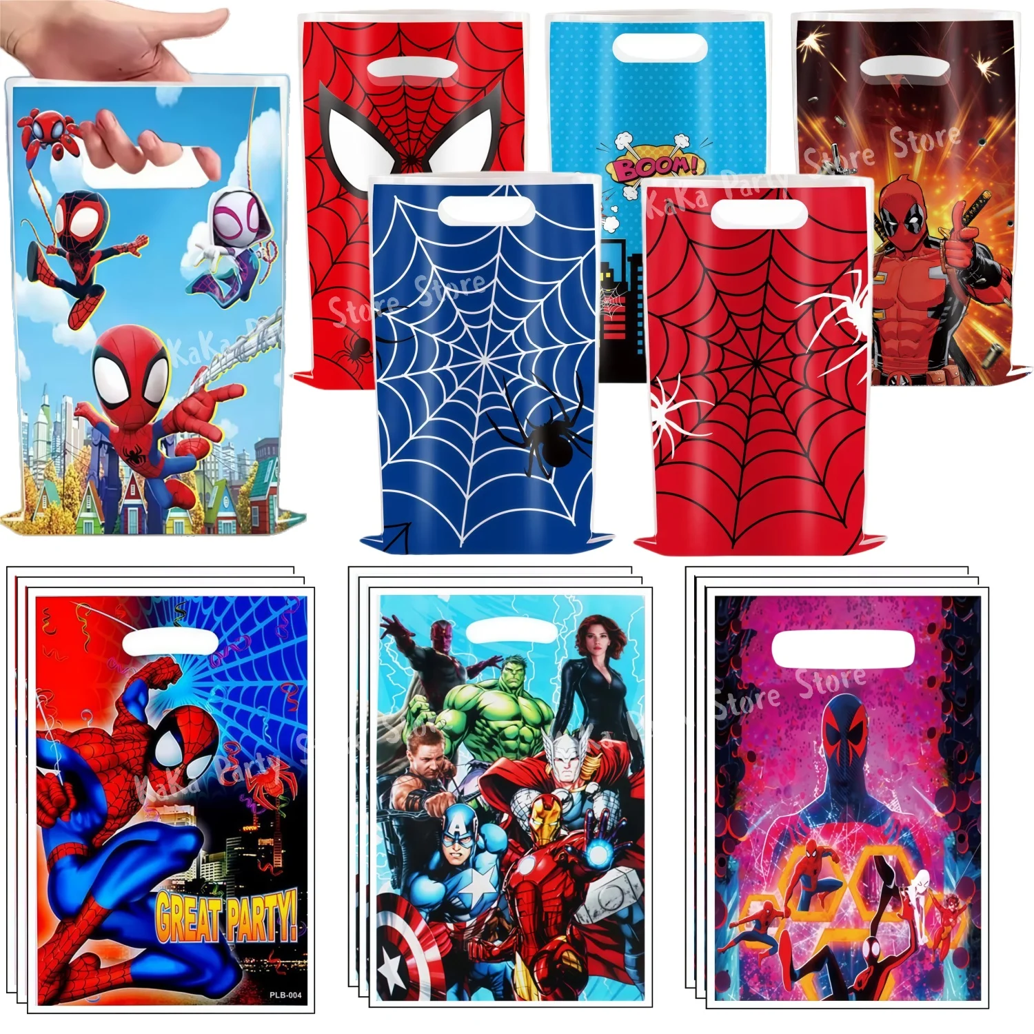 

Spiderman Birthday Party Bag Superhero Birthday Gift Bag Candy Package Goody Bag Loot Bag Baby Shower Spiderman Party Favor Bag