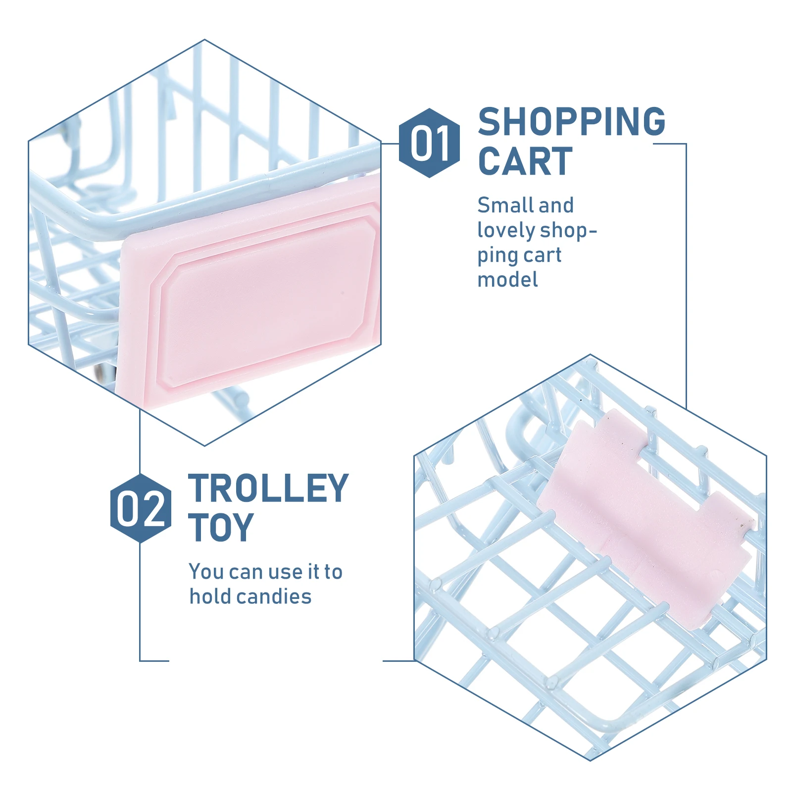 Adornos para carrito de compras, juguete en miniatura, cesta pequeña, carrito de cosas bonitas, almacenamiento artesanal de escritorio
