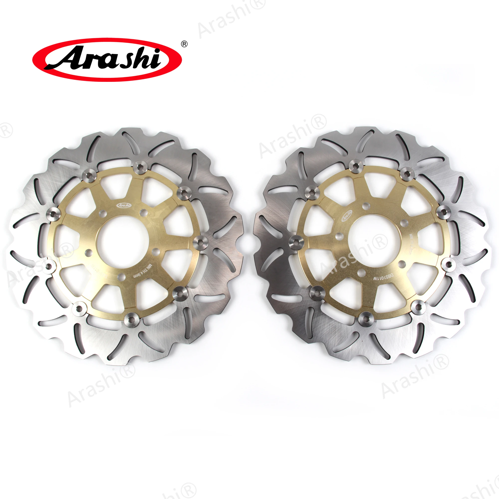 ARASHI CNC Front Brake Rotors Disc Pads For SUZUKI DL V-STROM 1000 DL1000 2002 2003 2004 2005 2006 2007 2008 2009 2010 DL1000