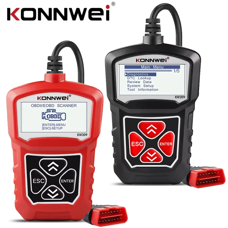 KONNWEI KW310 Obd2 الماسح الضوئي سيارة التشخيص أداة مسح ضوئي السيارات رمز القارئ تحقق محرك ضوء أداة KW309 أداة فحص السيارات