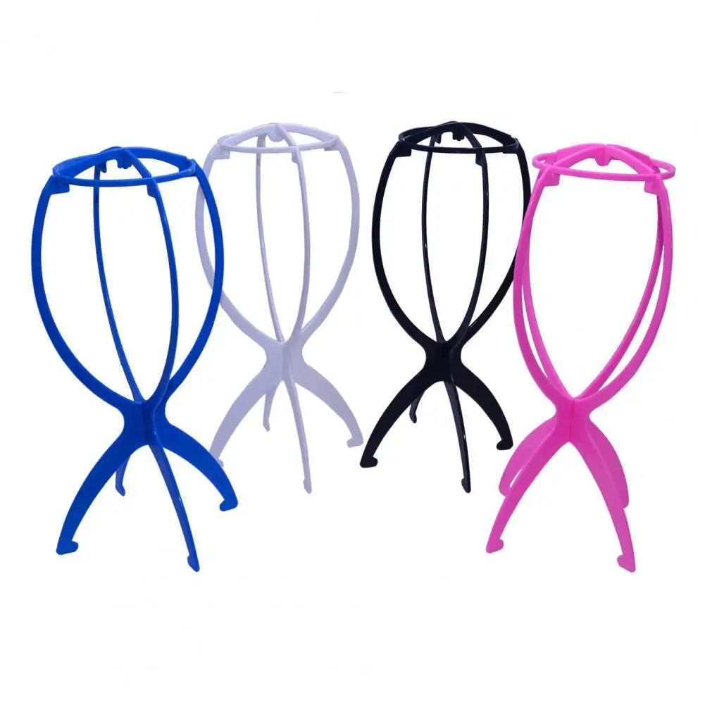 

Plastic Wig Stand Collapsible Easy Assembly Portable Travel Wig Head Hairpieces Headgear Hair Styling Drying Display Holder
