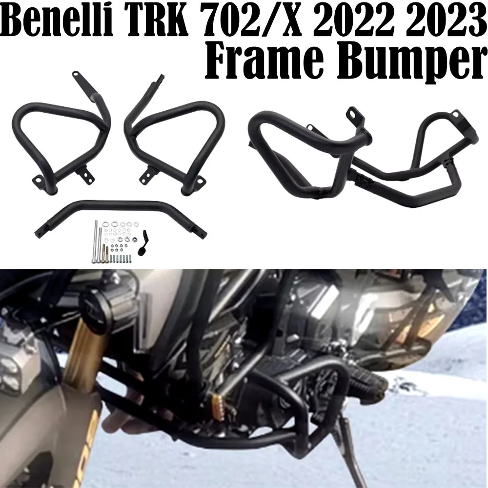 For TRK702 TRK702X Motorcycle Highway Engine Guard Crash Bar Frame Bumper Fairing Protector Bar For Benelli TRK 702/X 2022 2023