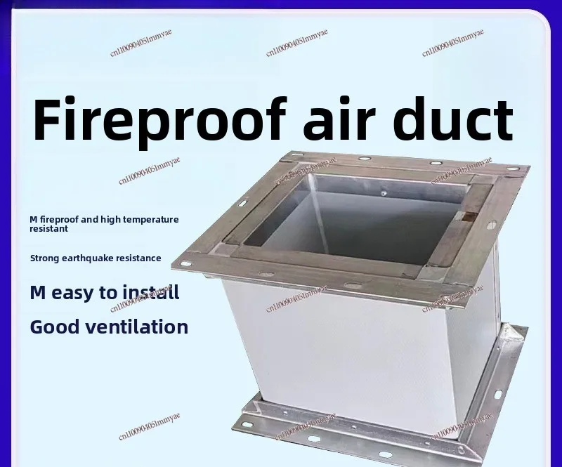 Steel surface magnesium fireproof air duct rectangular high temperature resistant dust removal