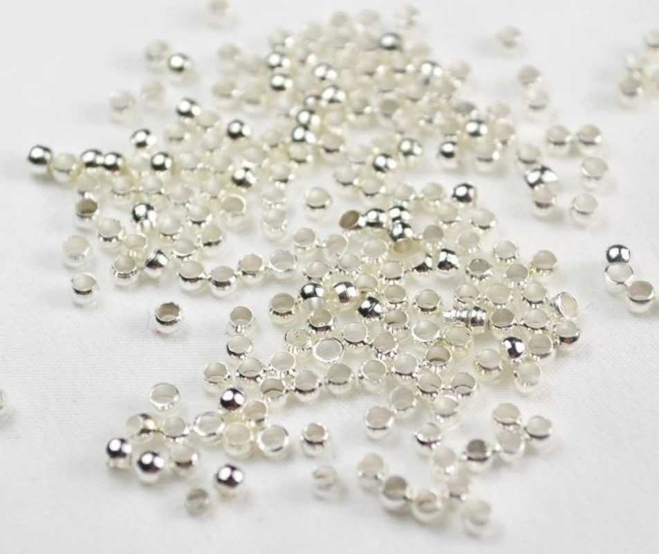 

10000PCS Silver Plated Golden Bronze Rondelle Crimp beads 2mm 2.5mm For Jewelry Making