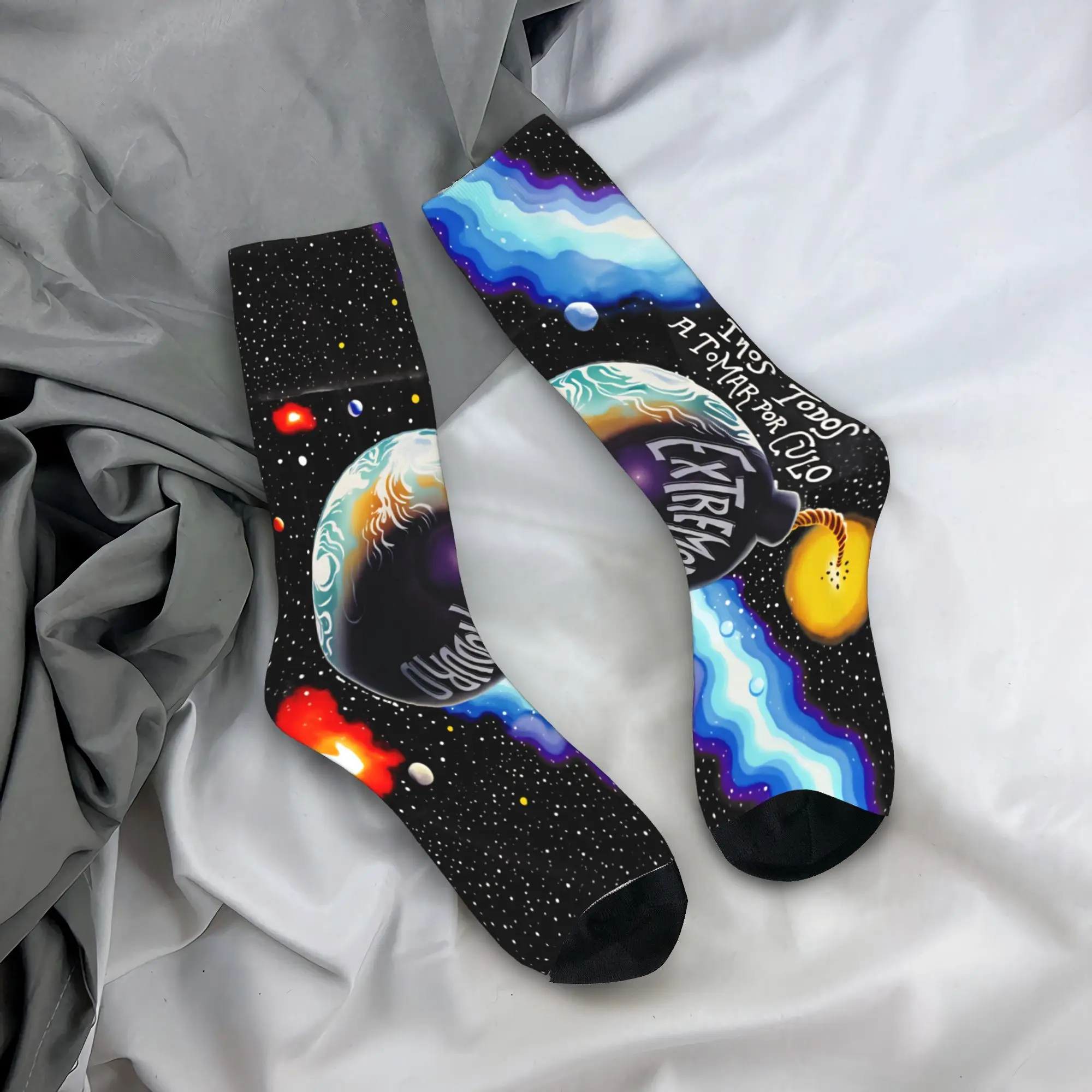 Fashion Rock Band Extremoduro Print Socks  Anti Bacterial Stockings Unisex Men Comfortable Sports Socks Winter Elegant Socks